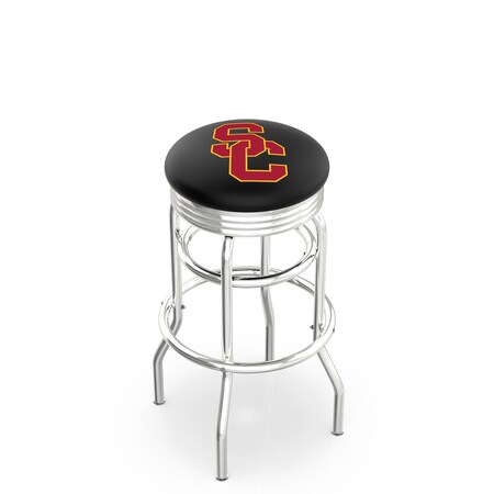 30 Chrome 2-Ring USC Trojans Swivel Bar Stool,Accent Ring